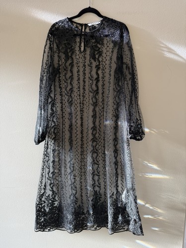 Abito donna zara nero ricamato - donna,