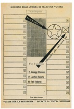 4) VOTATE LA MONARCHIA SCHEDA