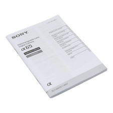 Sony a65 Instructions Manuale