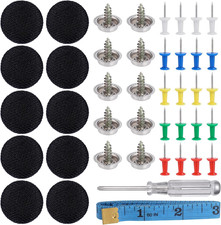 65pcs Kit Riparazione Cielo Auto Nero Rivetti Spilli Cacciavite Metro