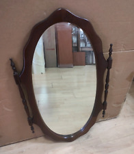 specchio ovale vintage in legno