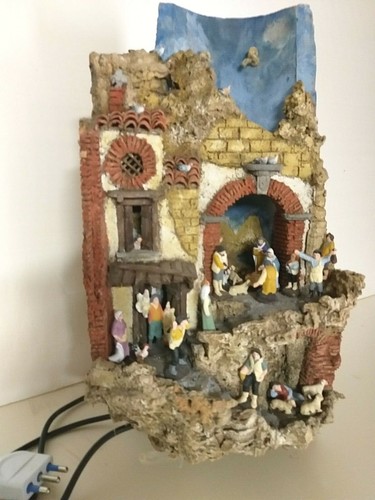 Presepe tegola artistico - su,