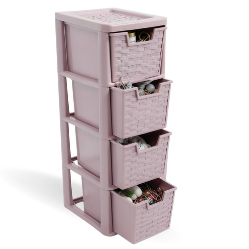 Cassettiera plastica rattan - cassettiera, in