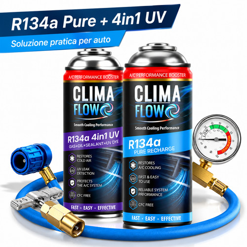 Kit ricarica clima auto r134a - kit,