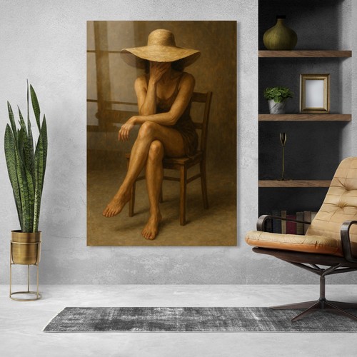 Quadro arte donna con - quadro,