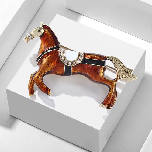 Spilla strass cavallo - strass, guerra
