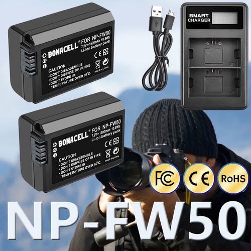 Fw50 batteria lcd - np-fw50, +