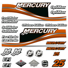 Mercury 25 Quattro 4 Tempi Decalcomania Kit Fuoribordo Motore Grafico Adesivi