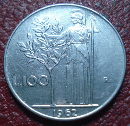 1962 italy 100 - italy, vf-ef