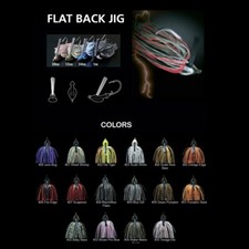 Deps Flat Back Jig 3/8 e 1/2oz  SPECIALE BLACK BASS HEAVY COVER FLIPPING