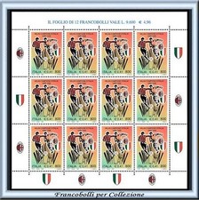 1999 Repubblica Scudetto al Milan Campione Italia 1998-99 Minifoglio Calcio **