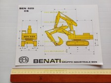 Benati BEN 525 CS escavatore cingolato scheda tecnica depliant originale italian