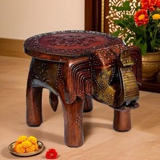 Sgabello elefante in legno