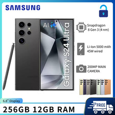 Nuovo Samsung Galaxy S24 Ultra 5G SM-S928U 256GB Sbloccato Smartphone Nero/Viola