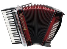 Fisarmonica Zupan Piano Accordion Rosso 72 Bassi 34 Tasti Set Valigia Tracolla
