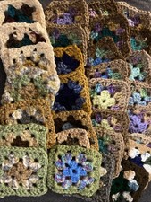 Lotto GRANNY SQUARE - 30 - Quadrati all'uncinetto fatti a mano