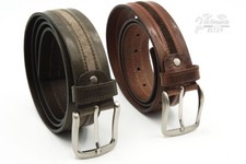 Cintura uomo donna in cuoio e camoscio artigianale regolabile made in italy cm 4