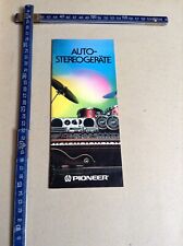DEPLIANT PUBBLICITARIO VINTAGE PIONEER AUTO STEREOGERATE AUTORADIO TEDESCO 43 PG
