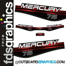 Mercury 75 CV decalcomanie/kit