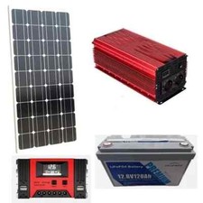 KIT FOTOVOLTAICO PANNELLO 250W INVERTER 10MILA WAT REGOLATORE 60A BATTERIA LITIO