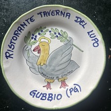 piatto buon Ricordo Taverna del Lupo Gubbio faraona 2006