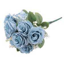 Fiori blu antichi rosa di seta