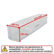 Balconcino Ripiano Portabottiglie 570 x 130 x 100 mm Frigorifero Bosch Siemens