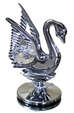 CIGNO ARGENTATO CRYSTOCRAFT SWAROVSKI ELEMENTS IDEALE PER BOMBONIERE