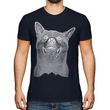 Shiba Inu Schizzo Uomo Stampato T-Shirt Ottimo Regalo Per Cane Amante Spitz