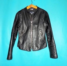 Giacca Armani Jeans Pelle Nero