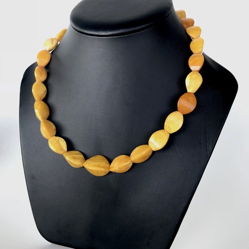 Collana ambra taglio - , antico