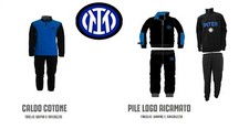 PIGIAMA INTER INVERNALE UOMO RAGAZZO BIMBO PILE CALDO COTONE PRODOTTO UFFICIALE