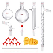 VEVOR Kit di distillazione vetreria laboratorio 1000ml 14 pezzi Attrezzatura