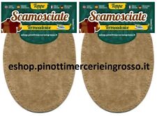 TOPPE PER GOMITI/GINOCCHIA TERMOADESIVE SCAMOSCIATE CM 16X11-ALTA QUALITA'-ITALY