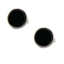 orecchini argento 925 bottone