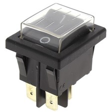 Interruttore a 4 boccole nero