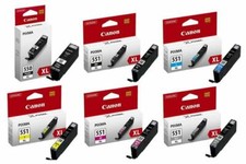 Cartuccia di inchiostro originale Canon PGI-550XL, CLI551XL, Pixma iP7200 iP7250 iP8750, LOTTO