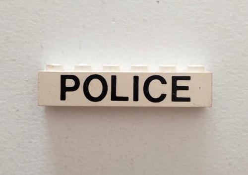 Lego 1x6 police brick - lego,