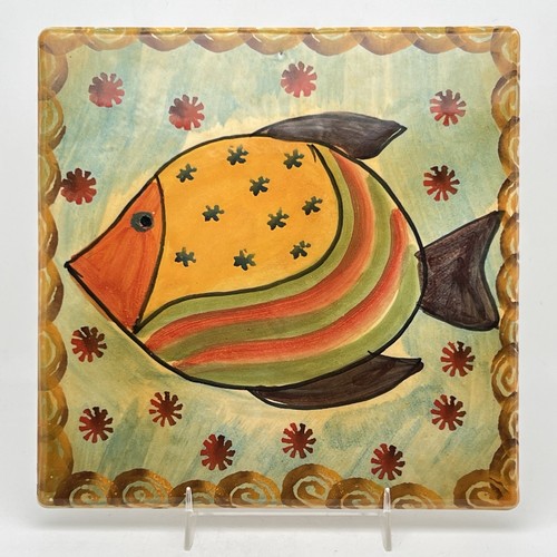 Piastrella pesce dipinta - , a