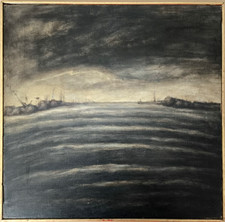 Olio su tela di Otello Arena - 1952 - Marina 