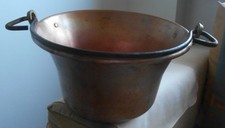 Paiolo da polenta in rame pesante per fiamma viva (pesa kg. 2,2 - largo cm. 30)