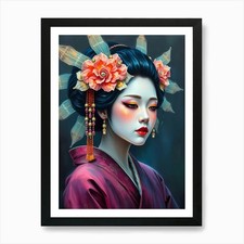 Geisha 41 Art Print Framed
