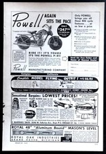 Pubblicità d'epoca per moto