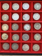 Lotto 20 monete argento da 1 e 5 lire Regno D’Italia Savoia Vitt Emanuel Umberto