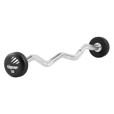 Tiguar PU Barbell Curl 10 kg nero allenamento della forza allenamento con i bilancieri