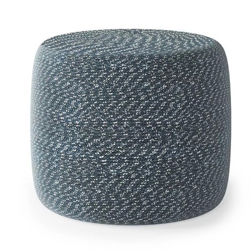 Brodie round braided pouf - round,