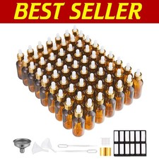 Bottiglie di vetro ambrato premium 2 oz a prova di perdite - essenziali per aromaterapia e viaggi