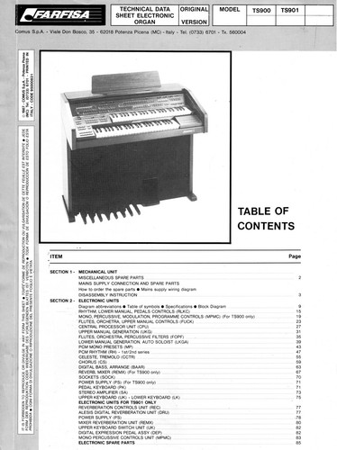 Farfisa 900 901 - farfisa, ts-900