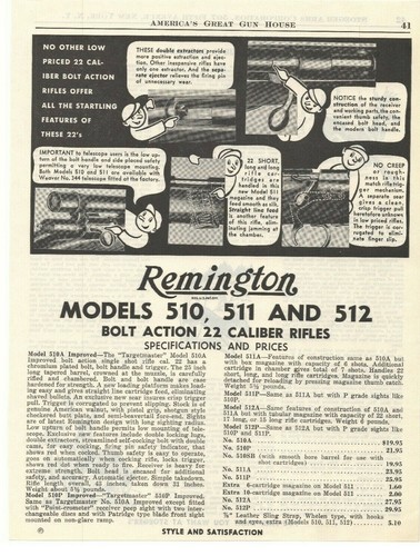 1951 remington models - remington, 511