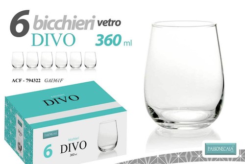 Set bicchieri tavola - 6,